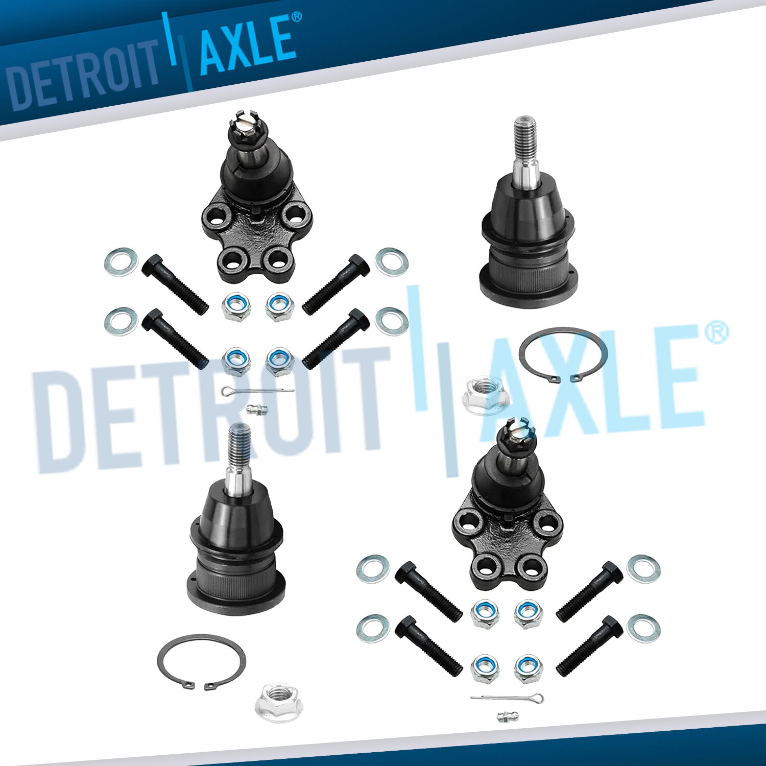 2WD Front Upper Lower Ball Joints for 1999-2006 Chevy Silverado GMC Sierra 1500