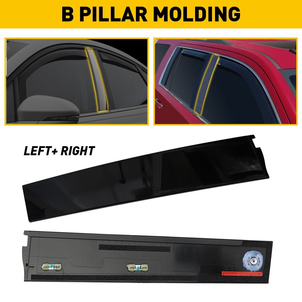 Glossy Black Door Applique Trim Left Right Fit Chevy Tahoe 2015 2016 2017 2018