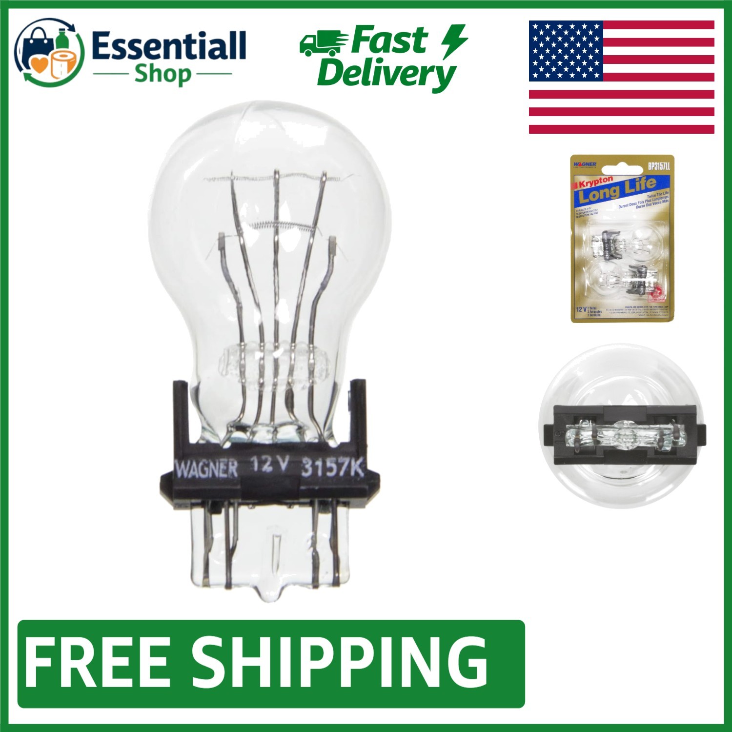 Pack of 2 Wagner Automotive Light Bulbs – 12V, Daylight White for Durability