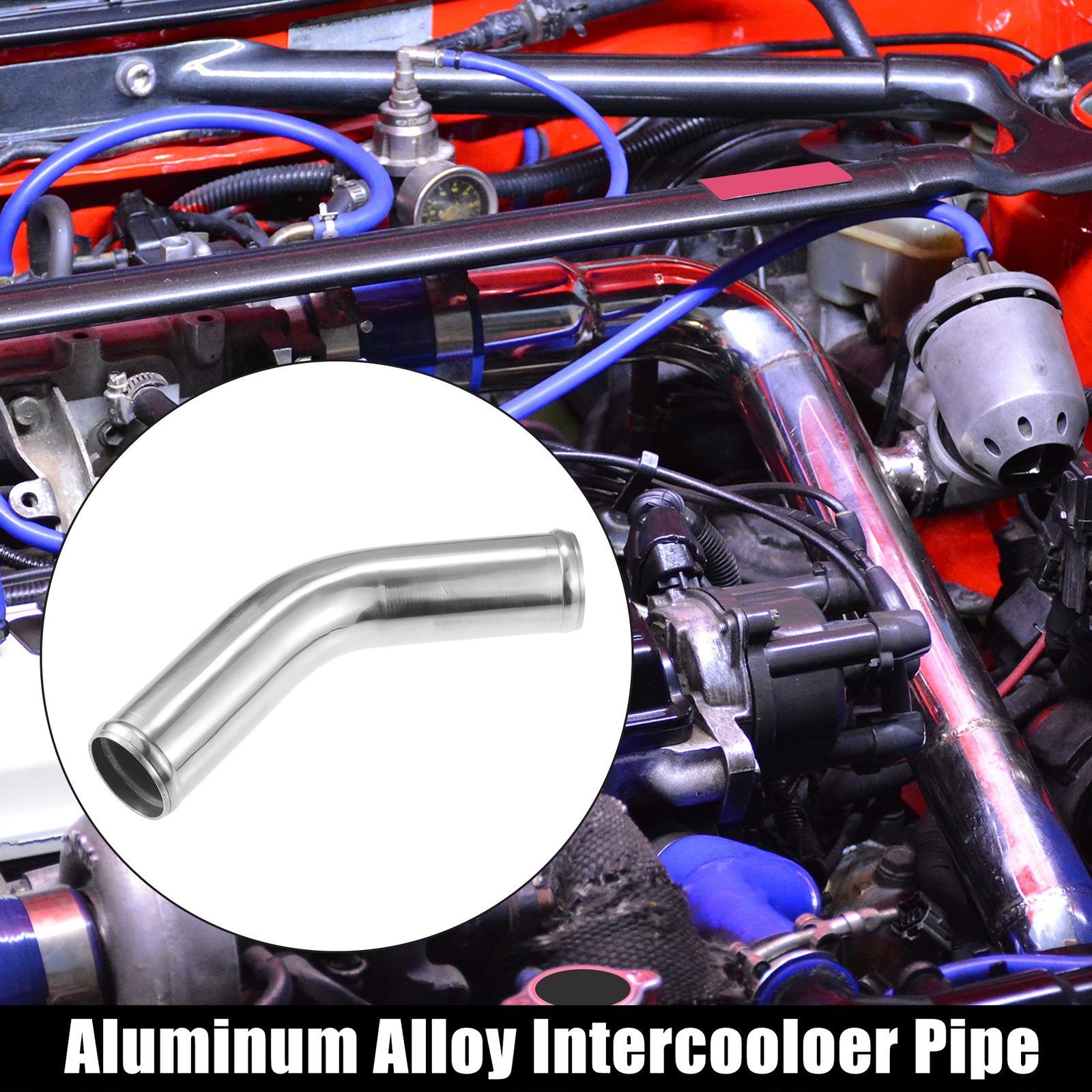Auto OD 2″ Length 6″ Intercooler Pipe Intake Tube 45 Degree Bend Elbow