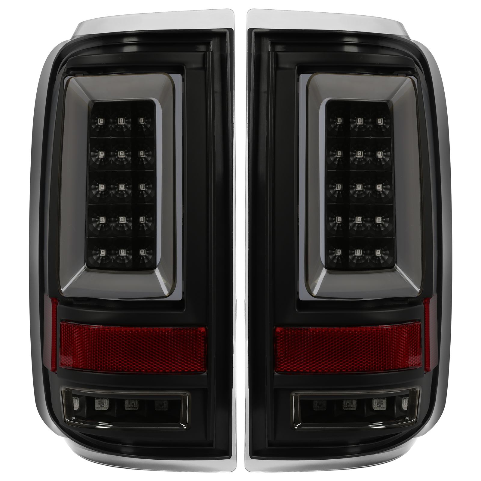 Smoke Ford F150 LOBO 2004-2008 Full LED Tube Tail Lights Brake Lamps Left+Right