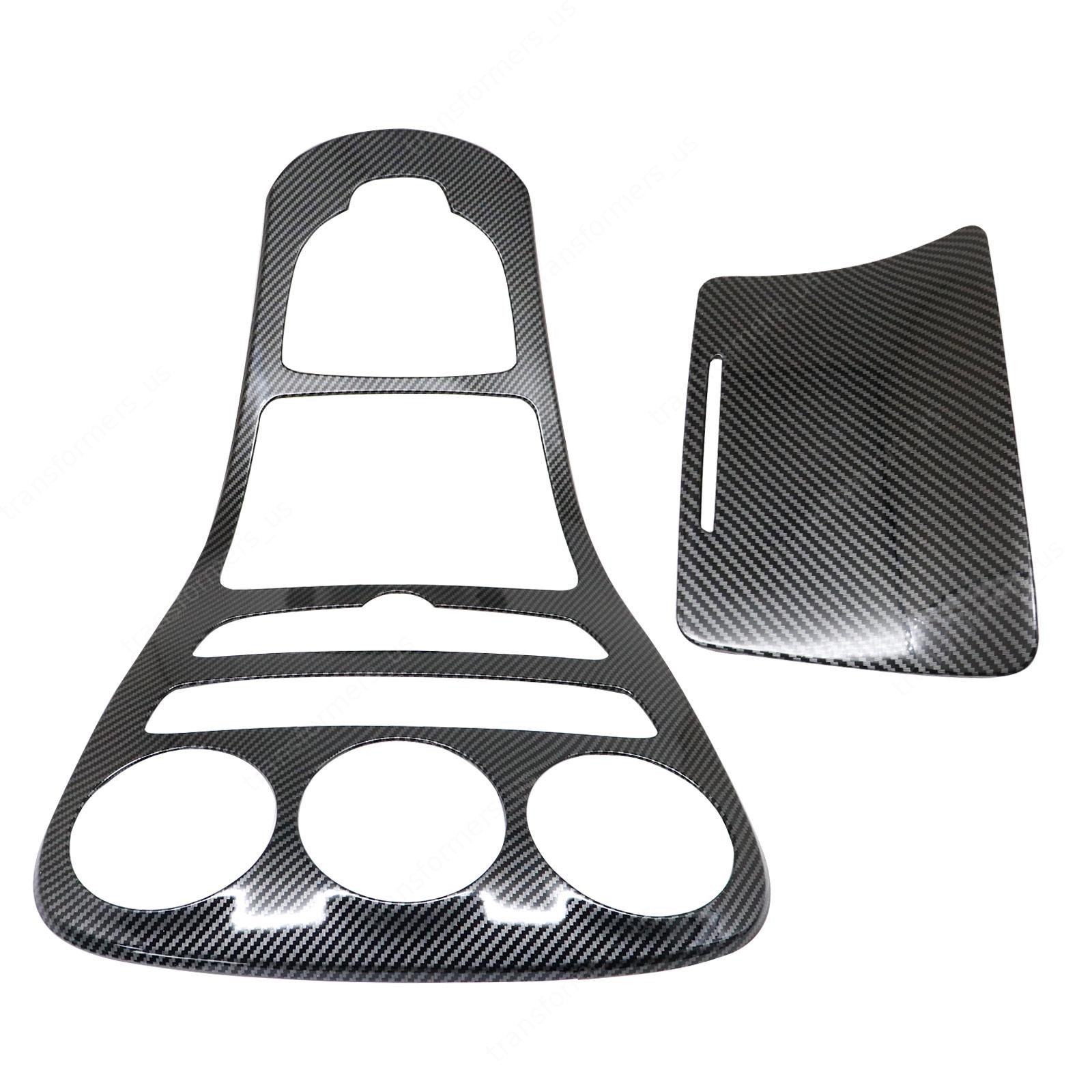 FOR Mercedes C Class W205 Carbon Fiber Style Console Gear Shift Frame Panel Trim