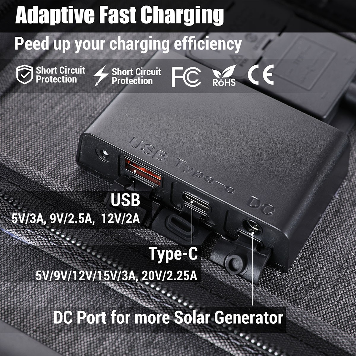 NEW IP65 Solar Panel Portable & Foldable 100W/200W/400W for RV Camping Home
