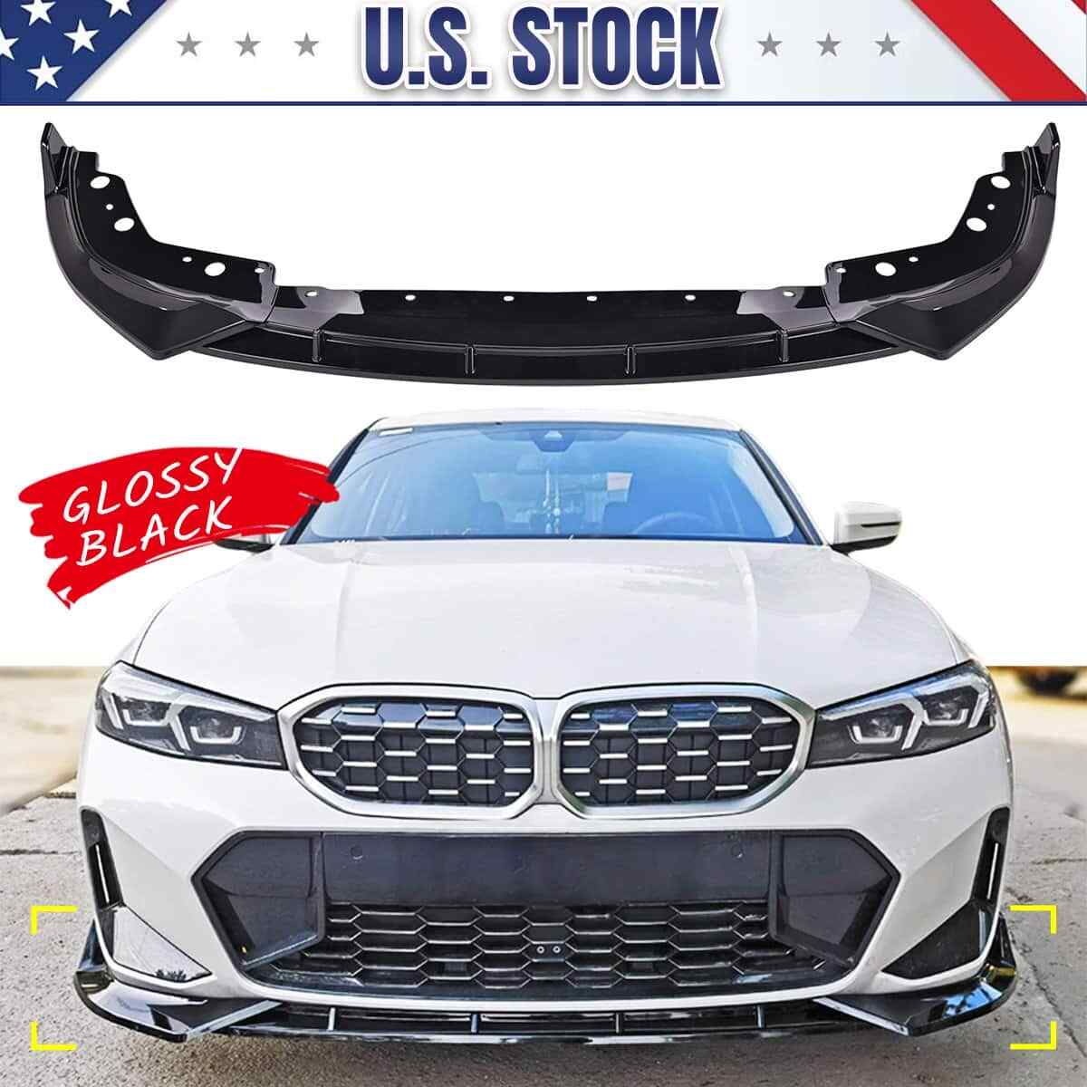 Front Bumper Lip Spoiler Splitters For BMW G20 330i M340i 330e 2023-2025 M Sport