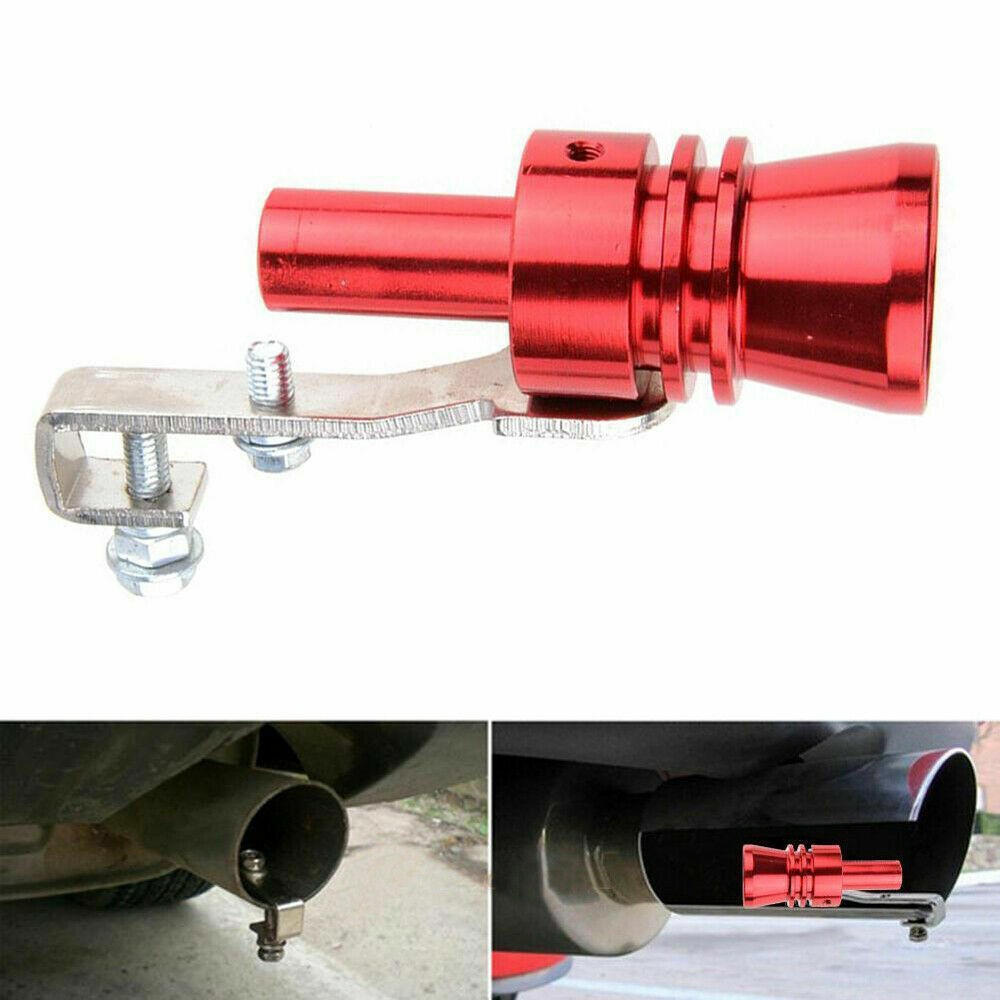 Red Blow Off Valve Noise Turbo Sound Whistle Simulator Car Muffler Tip 35mm XL