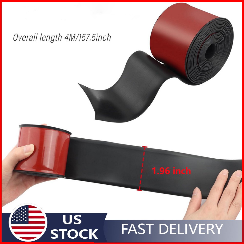 13.12ft x1.96″ For Jeep Rubber Skirt Rocker Panel Trim Bumper Protector Strip