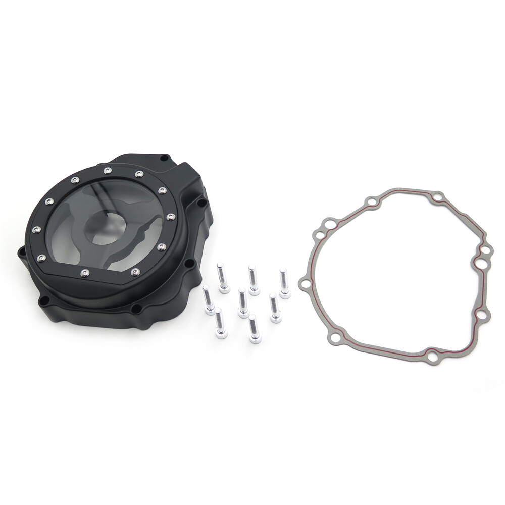 HTTMT Engine Stator cover see through For Suzuki 2005-2008 GSXR1000 Black Left