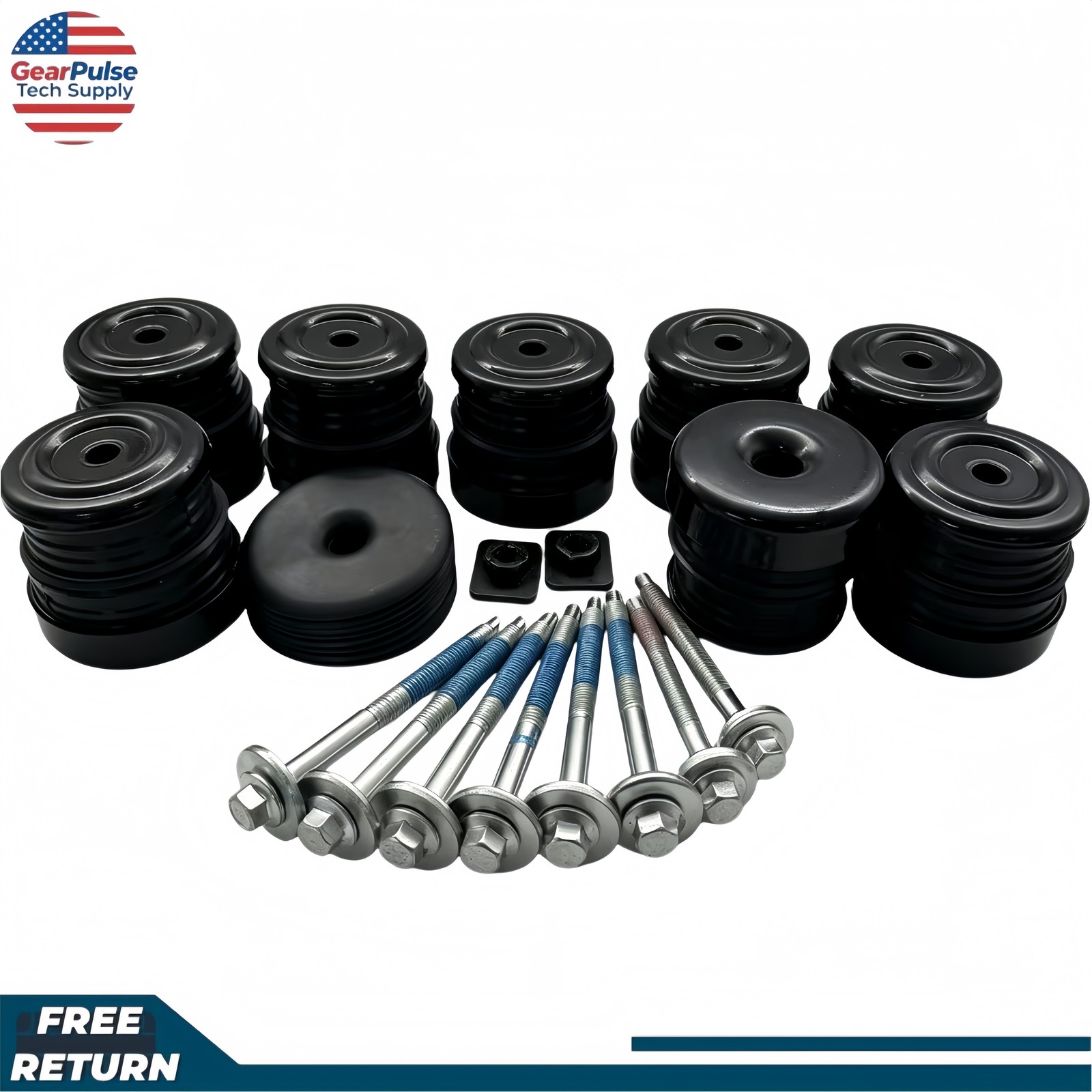 Silicone body mount bushings & 13848 bolt kit for 08-16 Ford F250/350 Super Duty