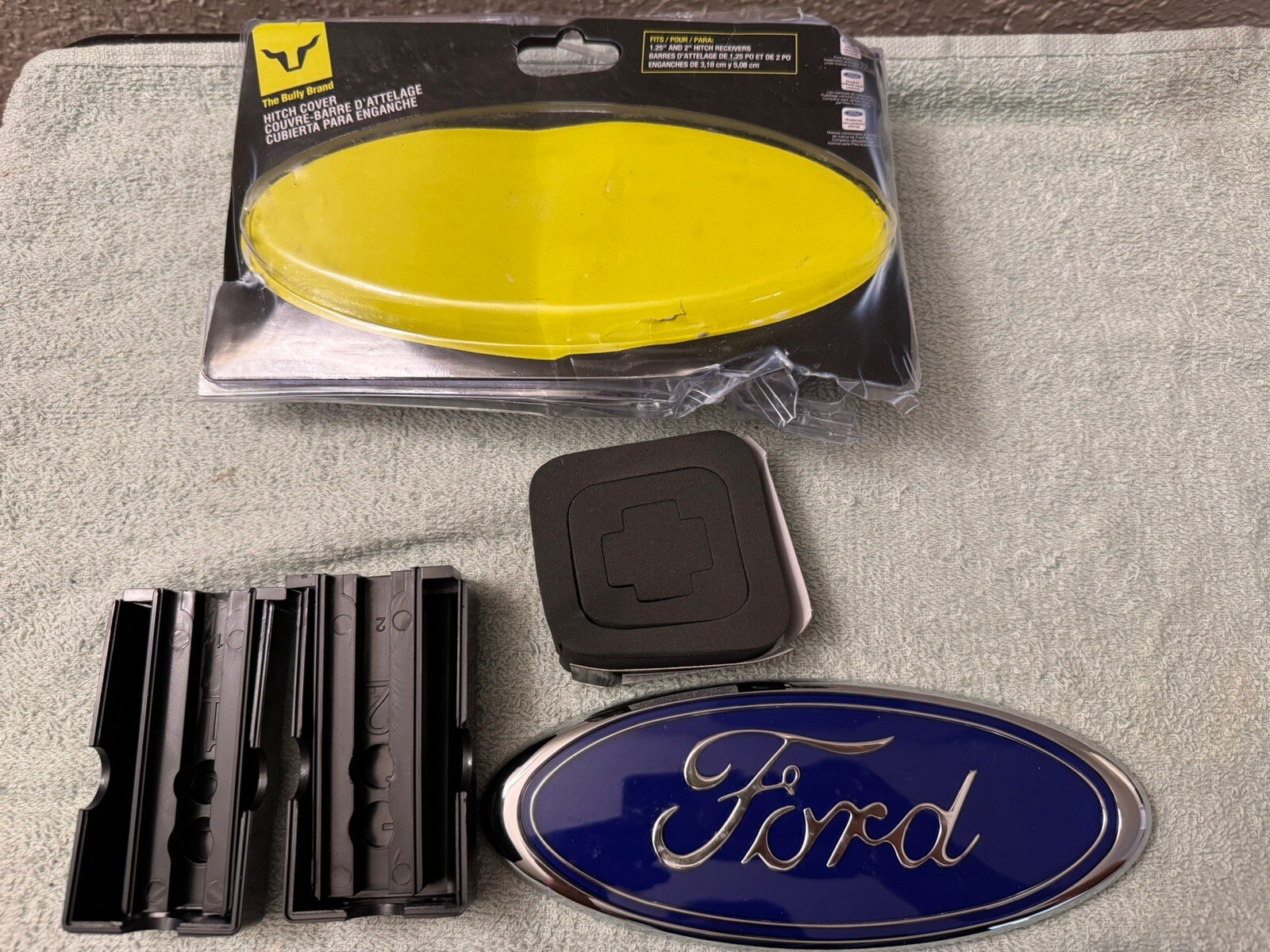 Bully Trailer Hitch Receiver Cover Chrome Ford Logo CR-211 Fits 1 1/4” & 2”