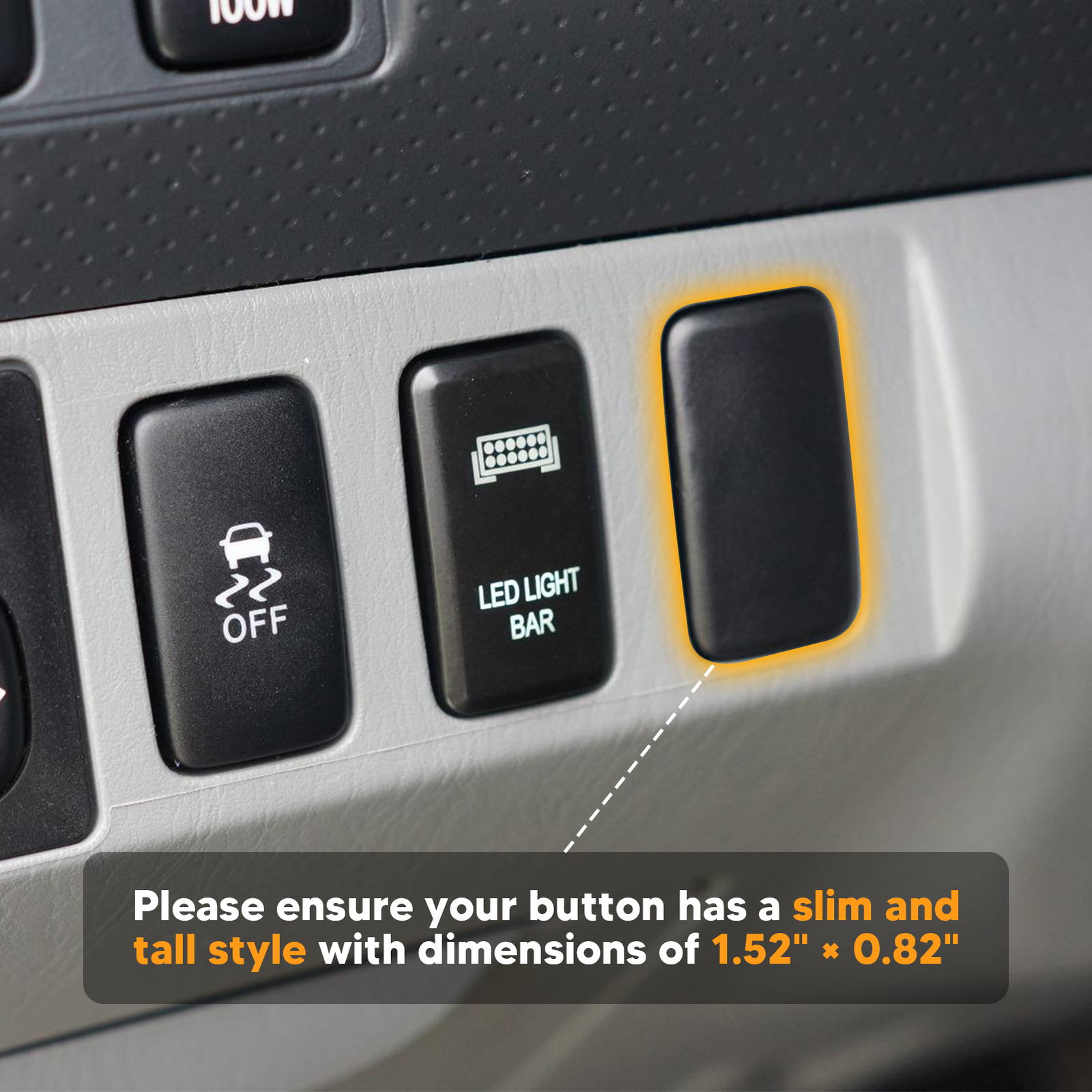 FOG LIGHT Push Button Switch White LED Indicator Light Fit Toyota Tacoma 4Runner