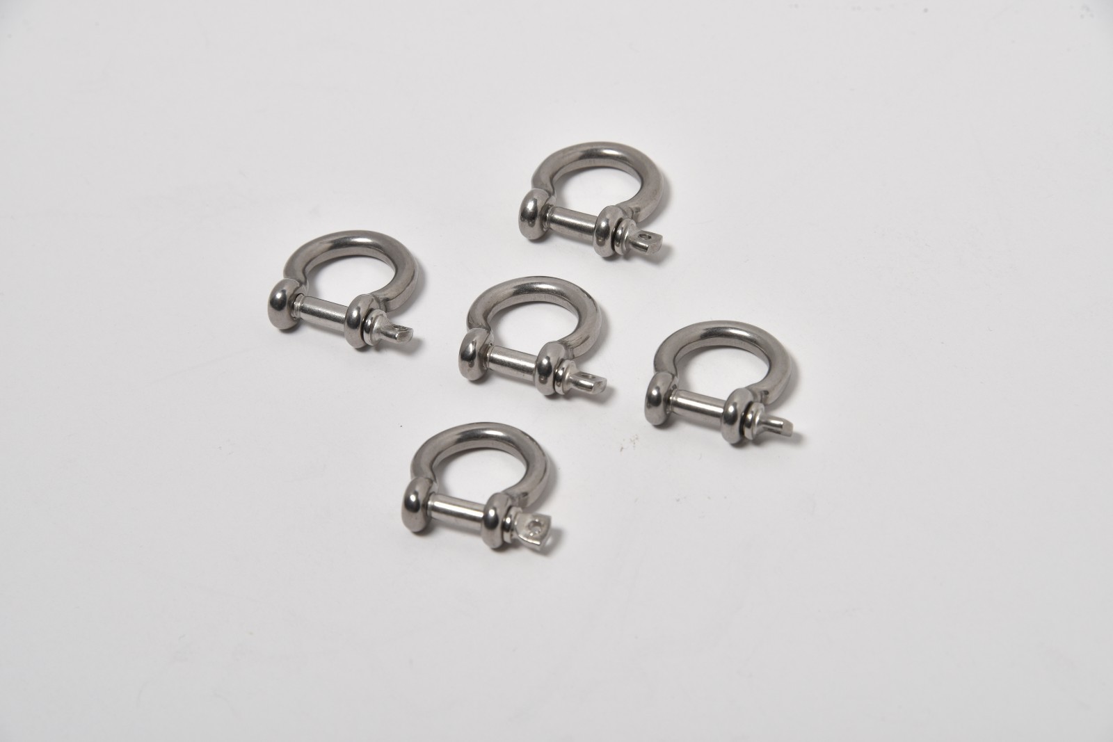 Bow Shackle M5 3/16″ 5mm Nickel Plated Steel Screw Pin Anchor Rigging Pack of 5