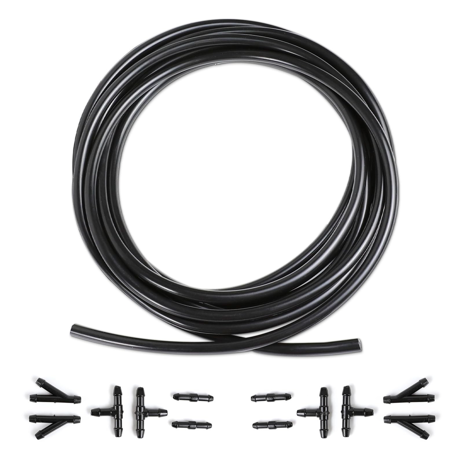 13.12Ft Windshield Washer Hose Kit Fluid Tubing 12 PCS Connectors Repair