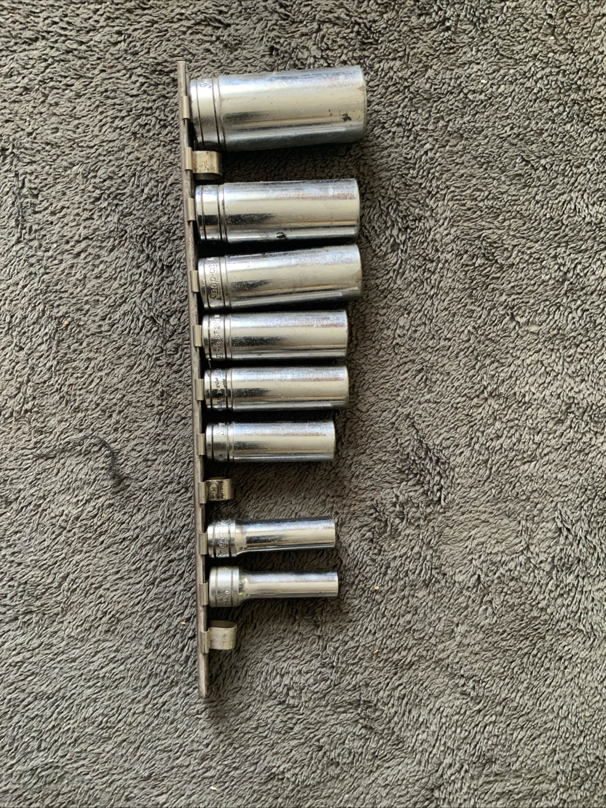 Snap On 3/8” Drive Deep Socket Set, 6pt And 12pt, Used…see Descrip For Sizes…
