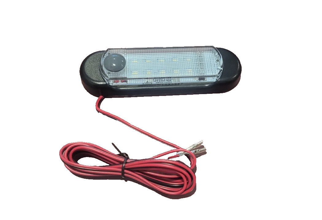 12V LED Dome light #AT-LED-12V with trim bezel for RVs, truck caps, toolboxes!
