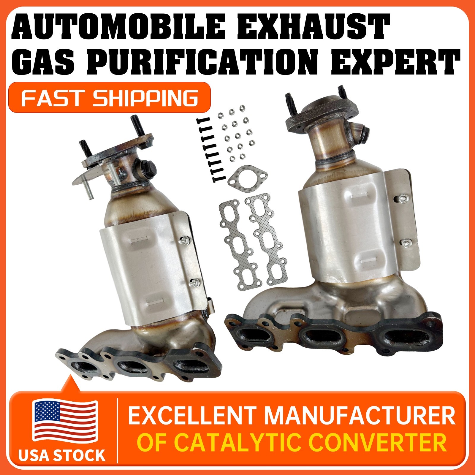 2x Catalytic Converter For For 2013-2019 Ford Explorer / Taurus / FLEX 3.5L