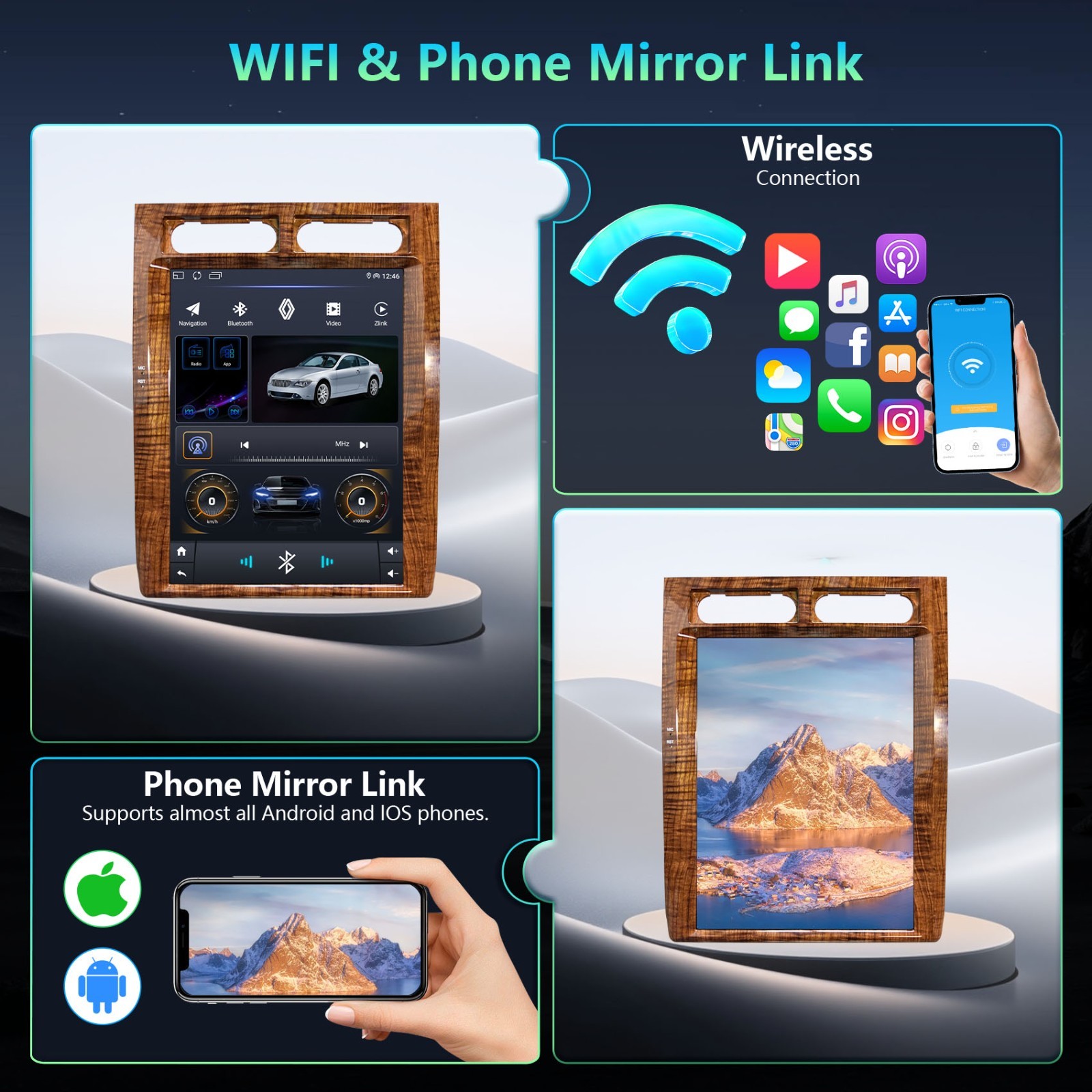 FOR FORD EXPEDITION 2007-2014 ANDROID 15 CARPLAY CAR STEREO RADIO GPS NAVI