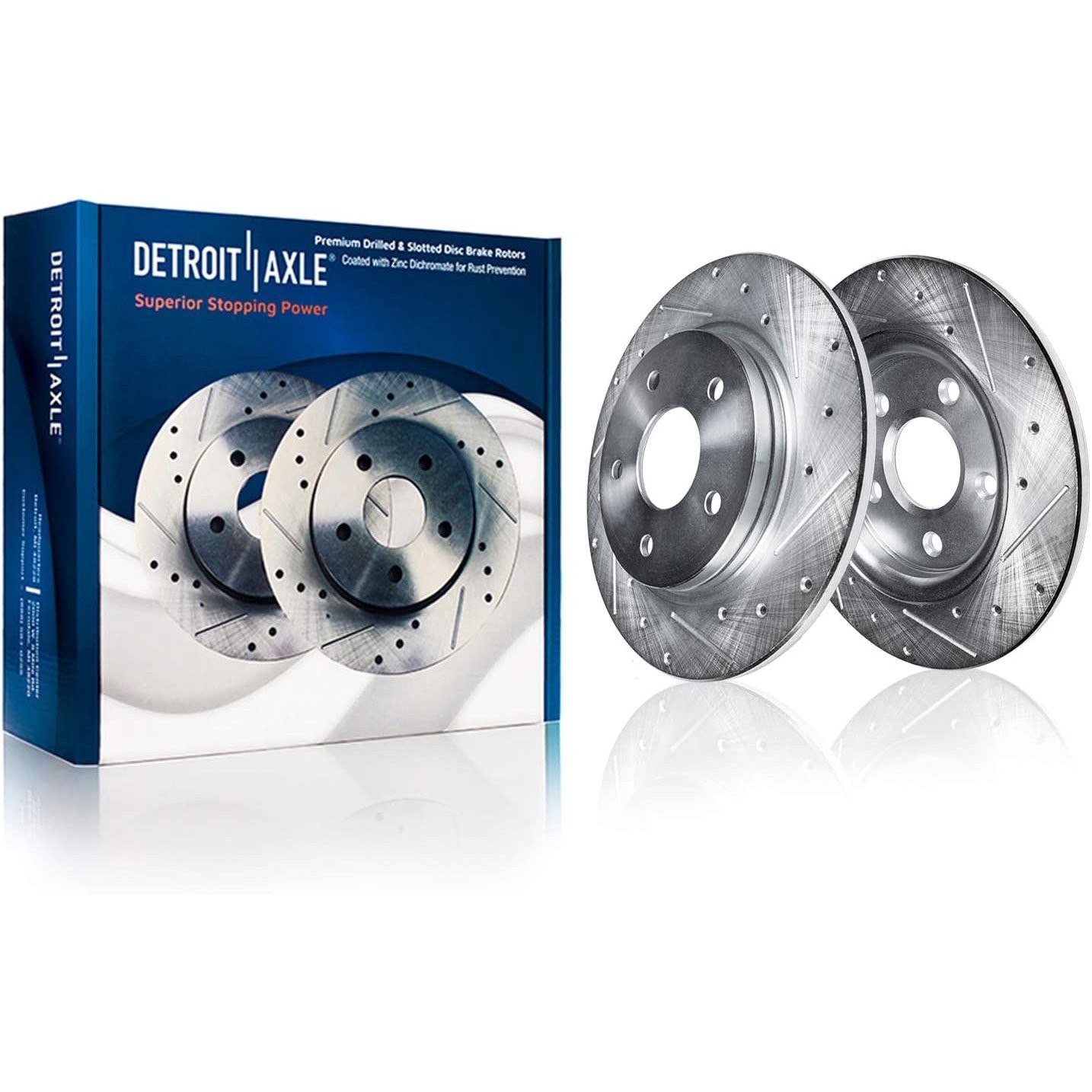 Front Rear Drilled Slotted Rotors Ceramic Pads for 99-04 Ford Mustang — SALE