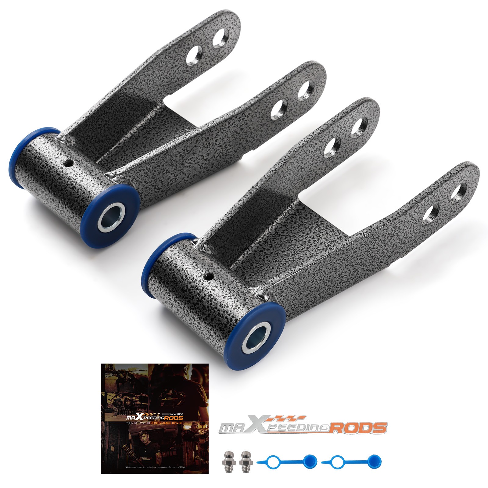 1-2″ Drop Shackles Rear for Chevrolet GMC C10 1975-1987 2WD 5mm Steel