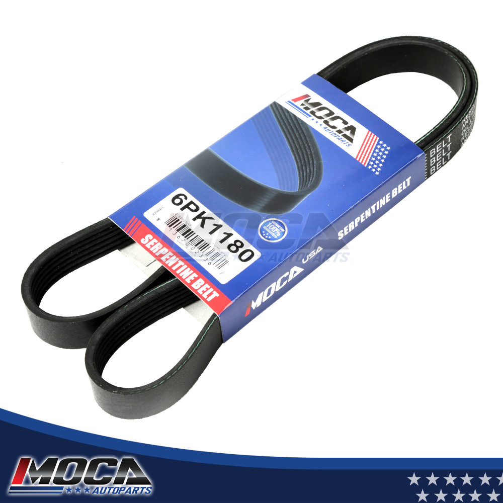 Serpentine Belt Fits Ford Infiniti Lincoln Mazda Toyota Volkswagen EPDM 6PK1180