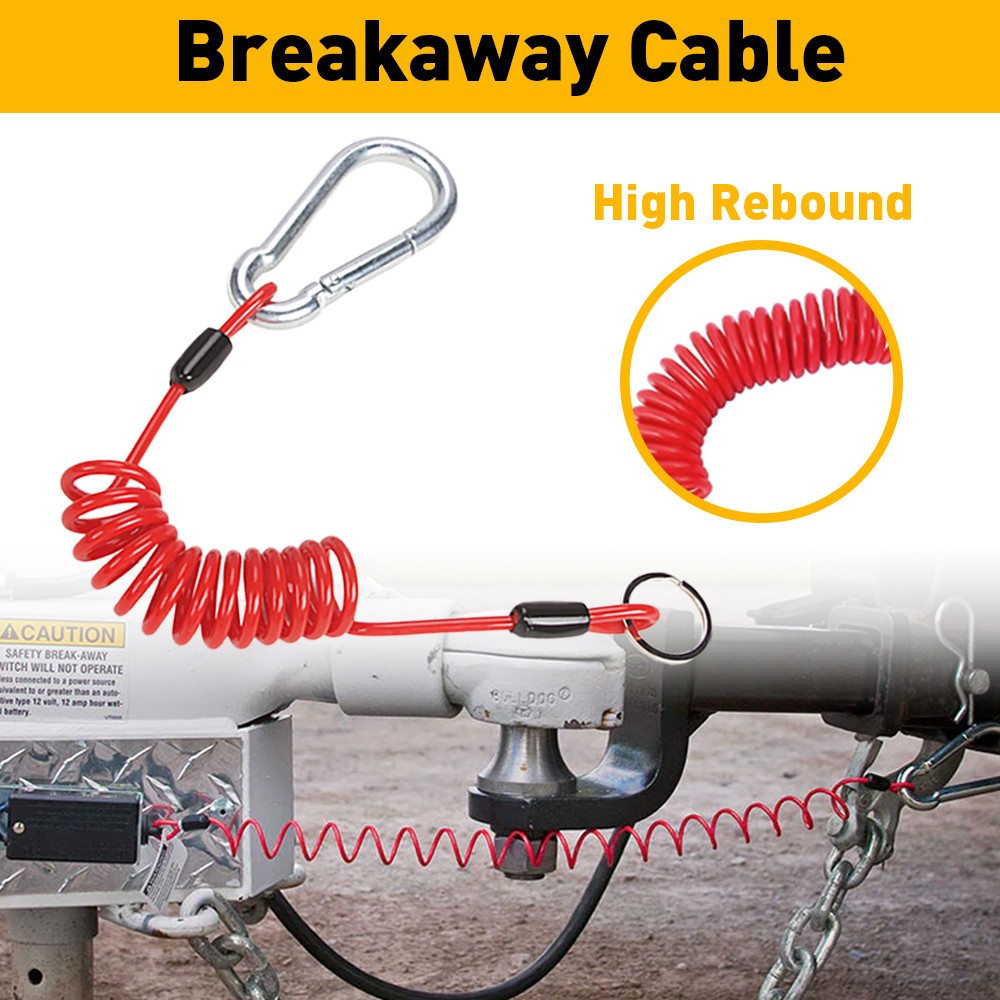 Fastway 80-01-2160 Retailed 6′ Universal ZIP Coiled Breakaway Cable w/ Snap Ring