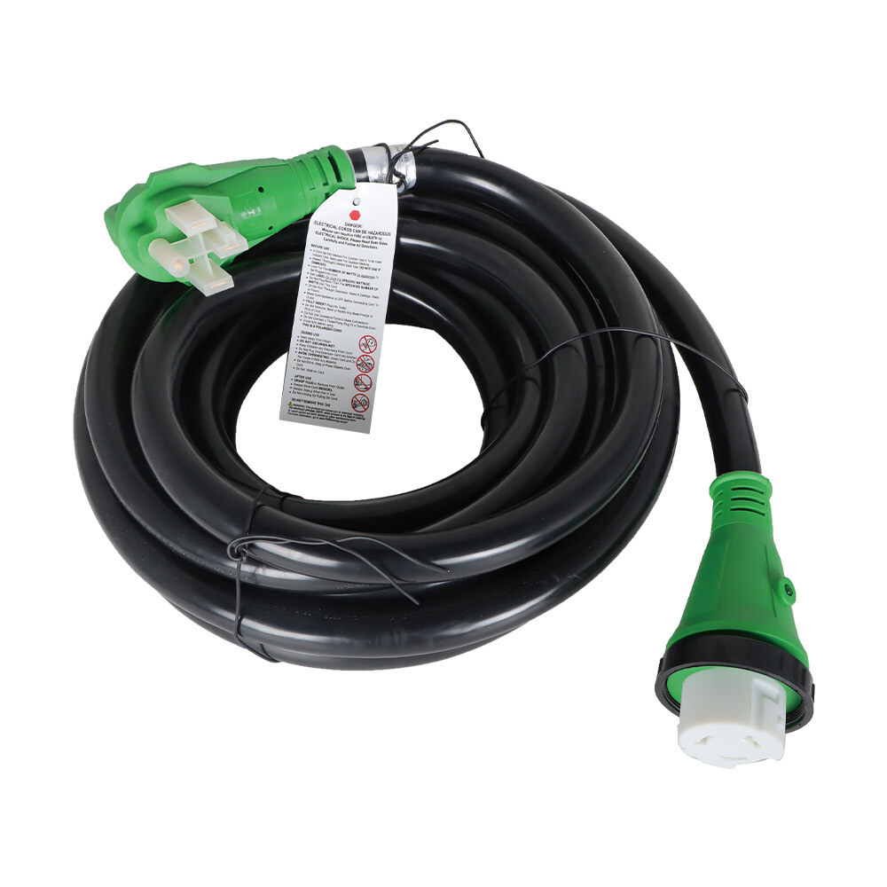 50 Amp 25-50 Ft Generator Cord & Power Inlet Box NEMA 14-50P/SS2-50R 50 Amp