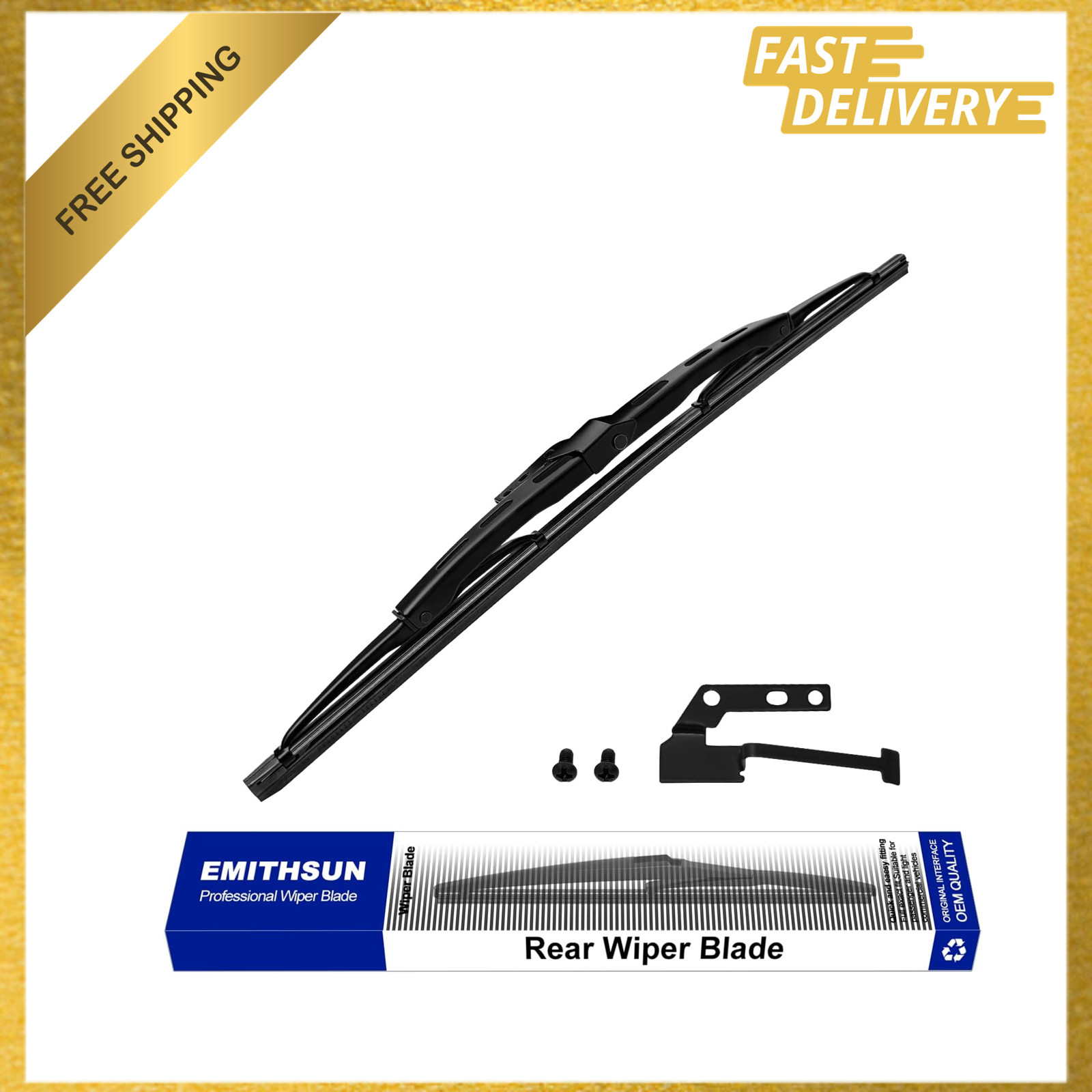 13 Inch Rear Wiper Blades, Streak-Free Natural Rubber, Fits 1996 2002 Toyota