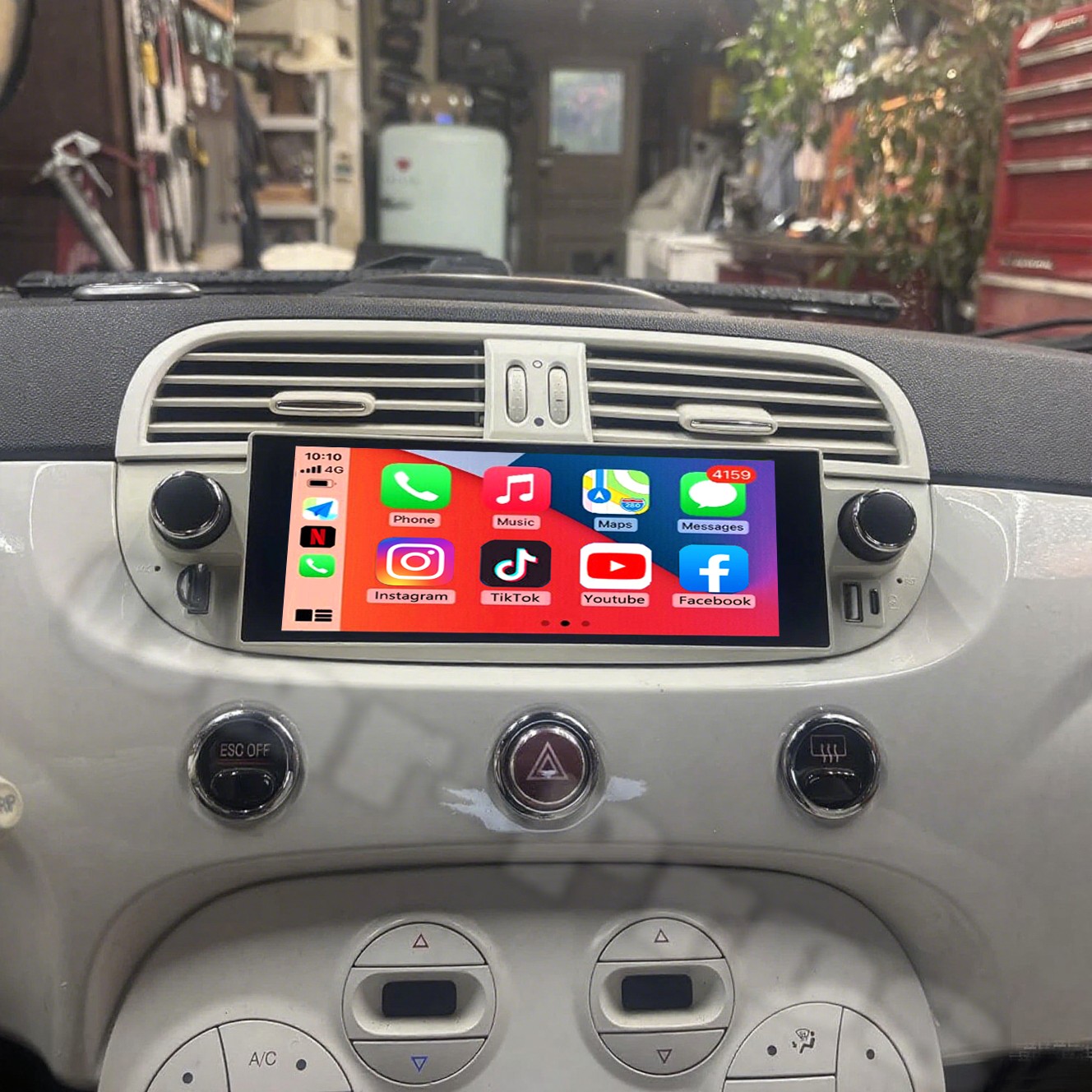 Apple Carplay For Fiat 500 2007-2018 Android 14 Car Stereo Radio GPS Navi + Cam