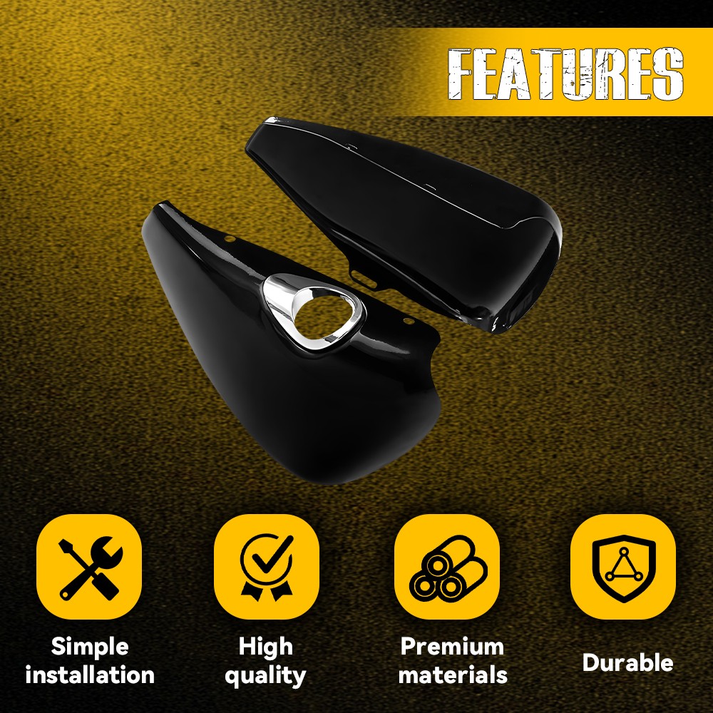 Battery Side Covers Left Right For Harley Sportster XL1200 XL883 Iron 883 14-22