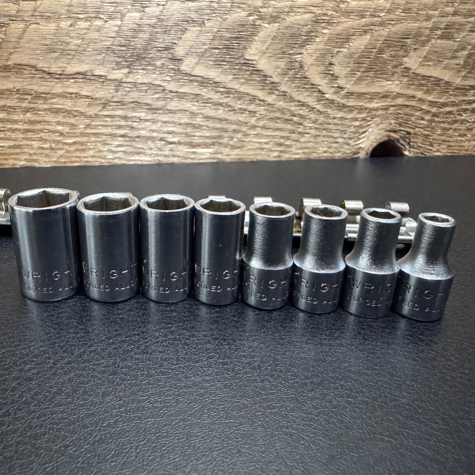 Wright Tool USA 1/4 Drive Socket Set 16pc Ratchet Extension Breaker Bar 6PT 10PT