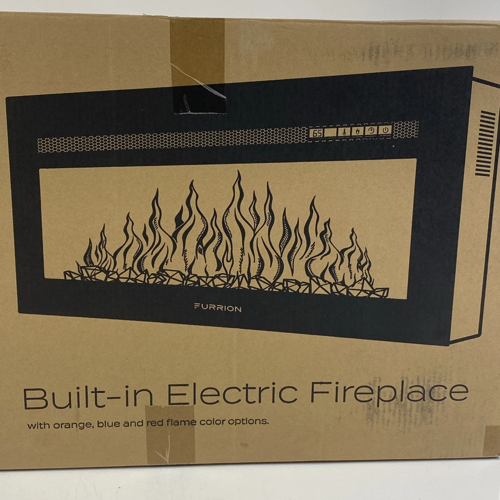 Furrion Lippert 30″ RV Eletric Fireplace FF30SC15A-BL Crystal Platform Camper