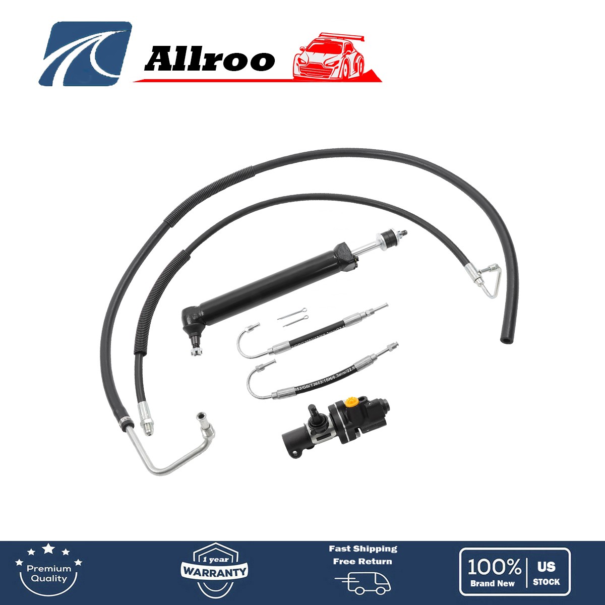 For Chevrolet Impala 1960-1964 New Power Steering Valve Cylinder Hose Kit