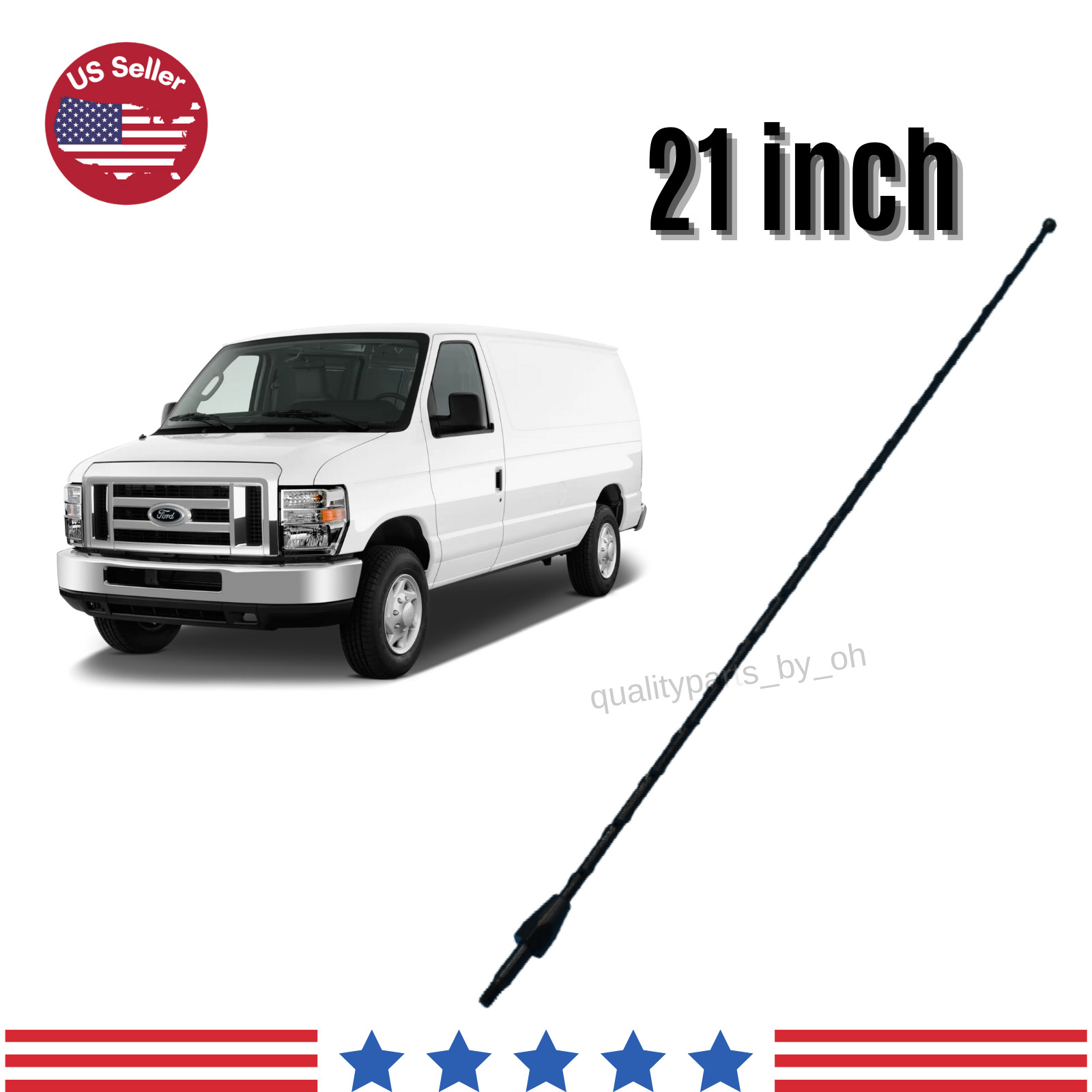 21 Inch Replacement Radio Black Aerial Mast Antenna For Ford E250 2003-2014