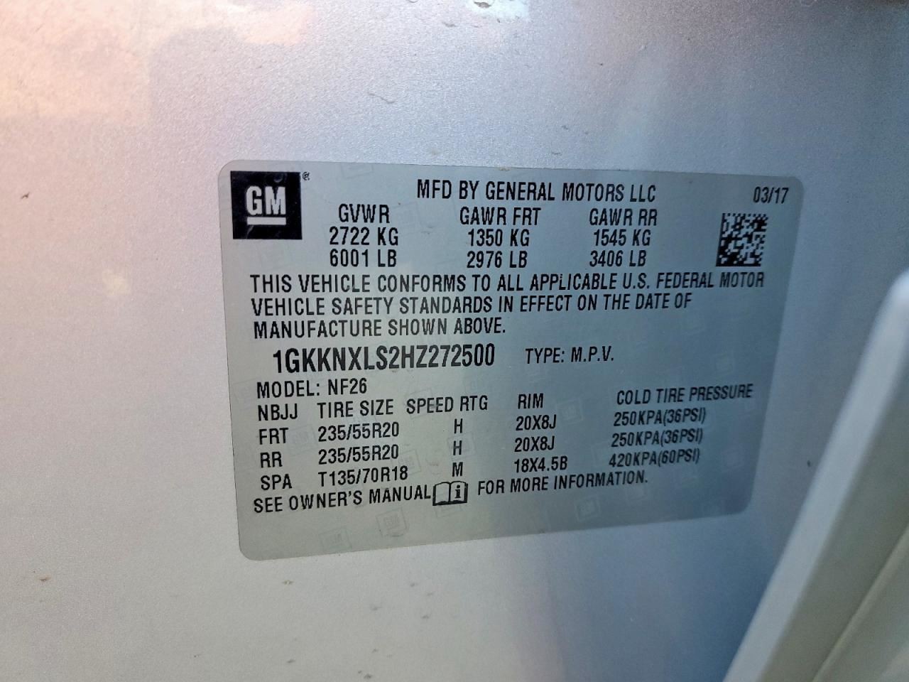 Driver Left Air Bag Driver Knee Fits 17-25 XT5 2642180