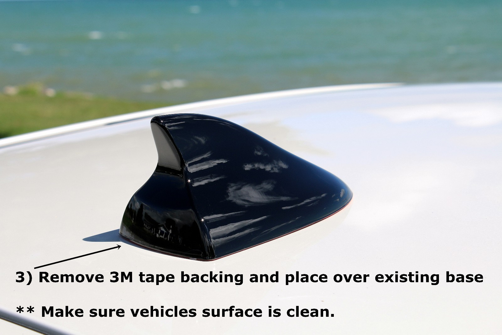 Functional AM/FM SILVER Shark Fin Antenna – FITS: 2009-2015 Toyota RAV4