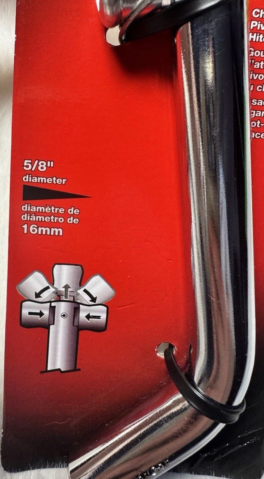 Master Lock Chrome Plated Pivot-Lock Hitch Pin 5/8″ 1495DAT New