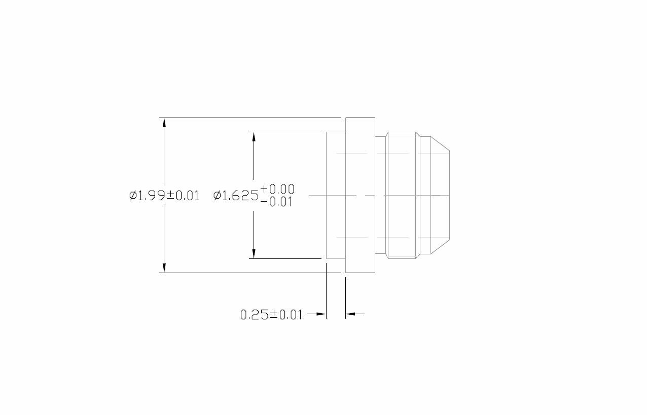AN20, 20 AN MALE BILLET 6061T6 ALUMINUM WELD ON / WELD IN FITTING BUNG – QTY 2