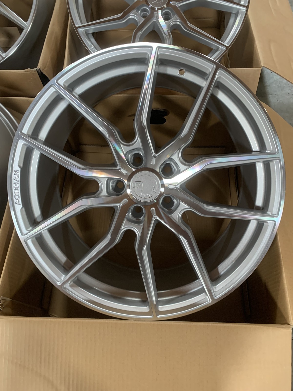 20×9 +30 | AodHan AFF1 5×120 Gloss Silver Machined Face Wheels (Used Set)