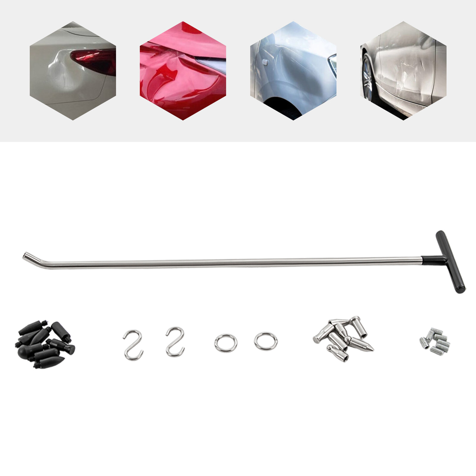 20pcs Car Dent Removal Tools Paintless Dent Rod Tips Auto Body Dent Removal Kit