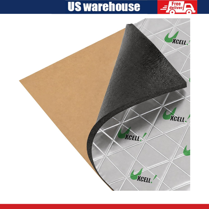 Sound Deadening Mat 10.76 Sqft 394mil 80×20 Aluminum Foil Foam Pad Self Adhesive