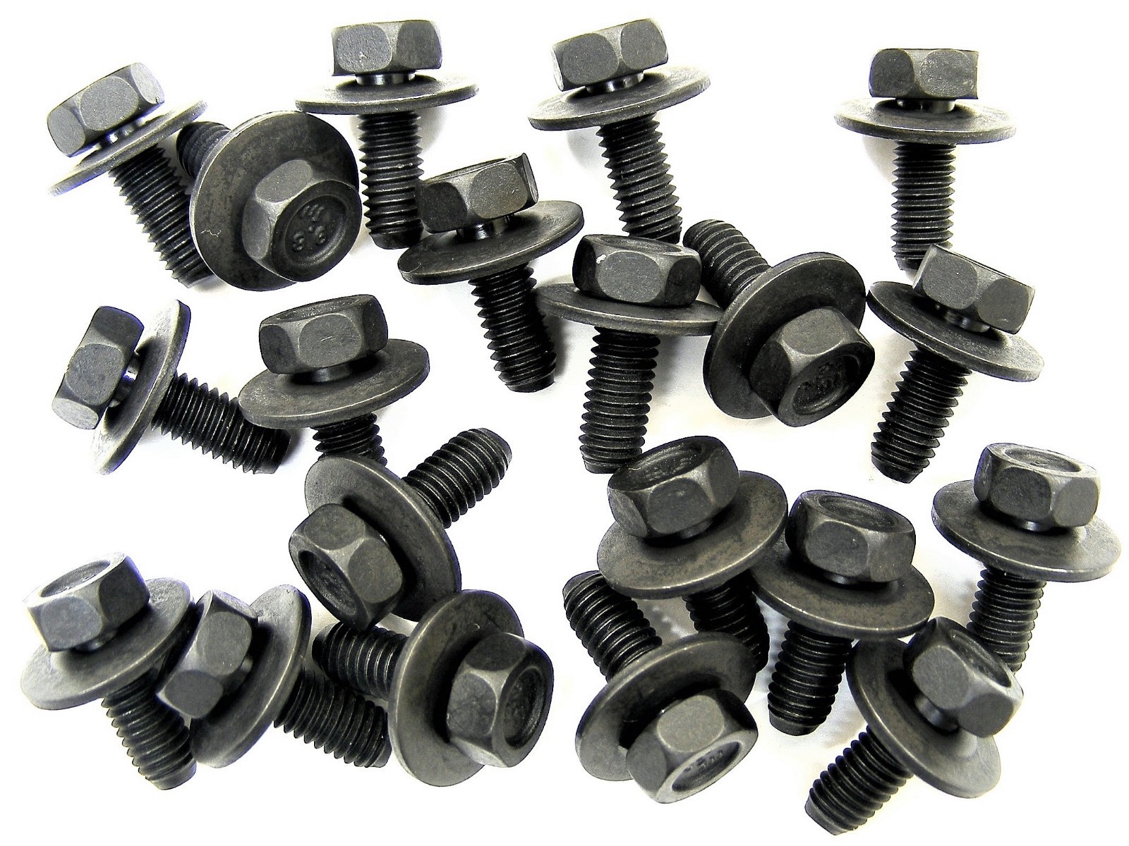 Mazda Body Bolts- M6-1.0 x 16mm Long- 10mm Hex- 17mm Washer- 20 bolts- #180