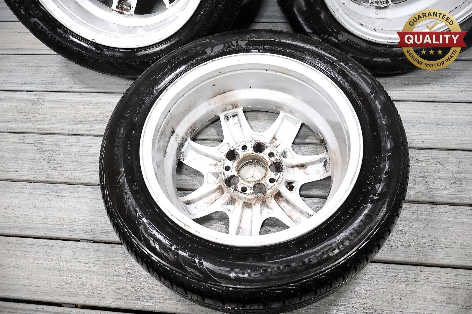 2001-2006 MERCEDES 16″ C CLASS 7JX16H2 ET37 TIRE 205 / 55 R16 WHEEL RIM SET OEM