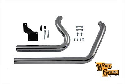 Wyatt Gatling Drag Exhaust Pipe Set Short Stuff Style fits Harley Davidson