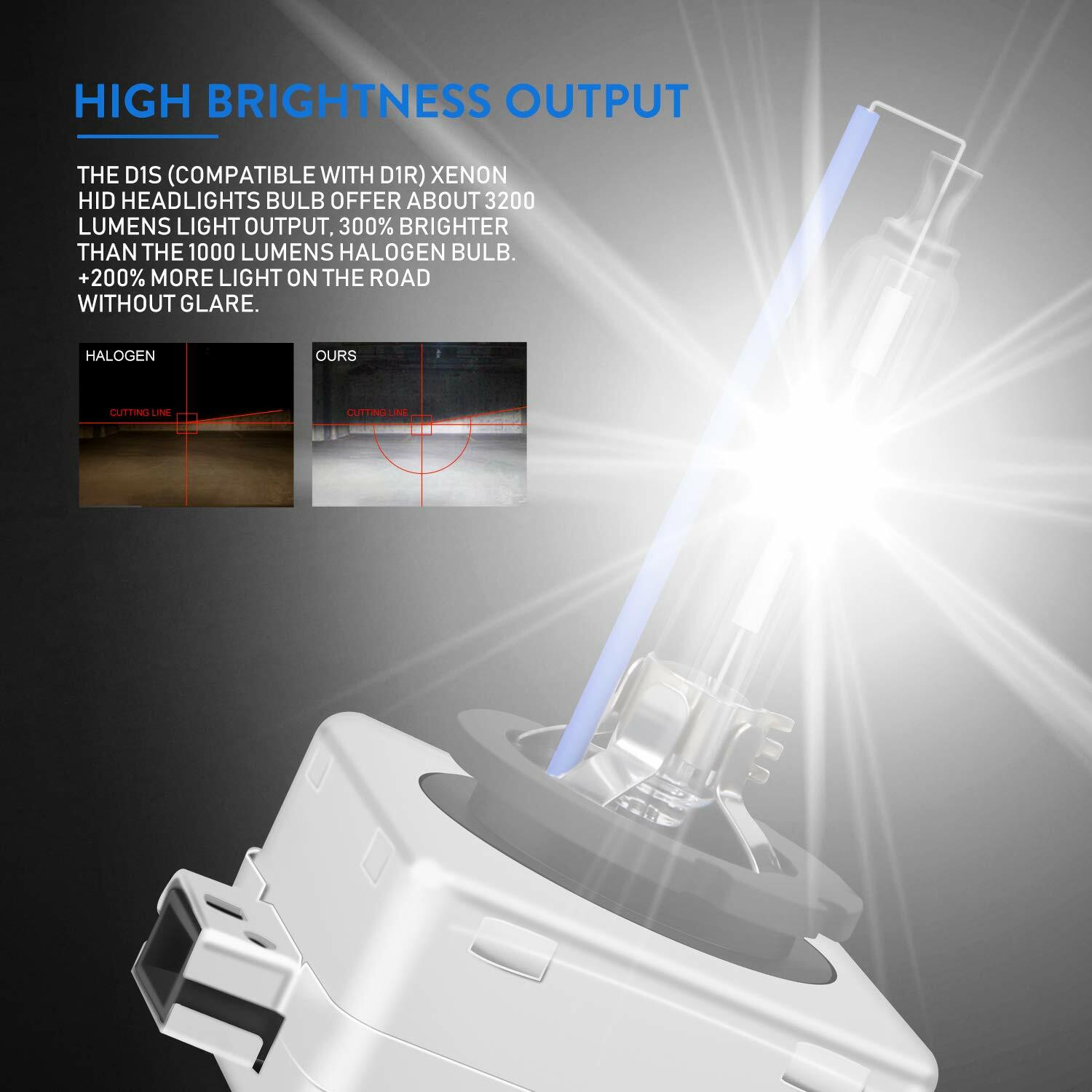 G4 AUTOMOTIVE 2x D1S D1R HID Headlight Bulbs 35W OEM Xenon Direct Replacement