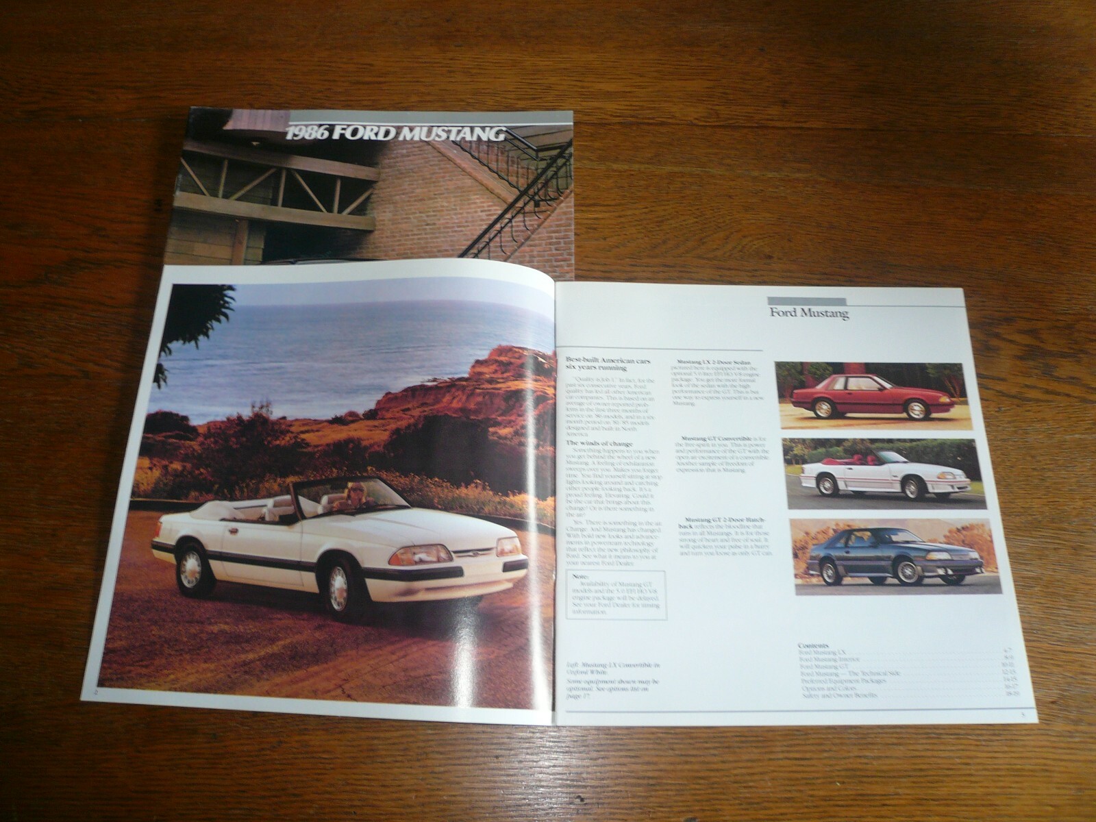 1986 and 1987 Ford Mustang Sales Brochure- Vintage- Two For One Price