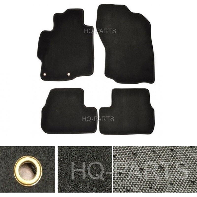 New 4 Pieces Black Nylon Carpet Floor Mats Fits For 08-17 Mitsubishi Lancer ONLY