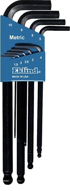 Eklind 13609 9 Piece METRIC Ball-End Hex Key Set 1.5mm – 10mm