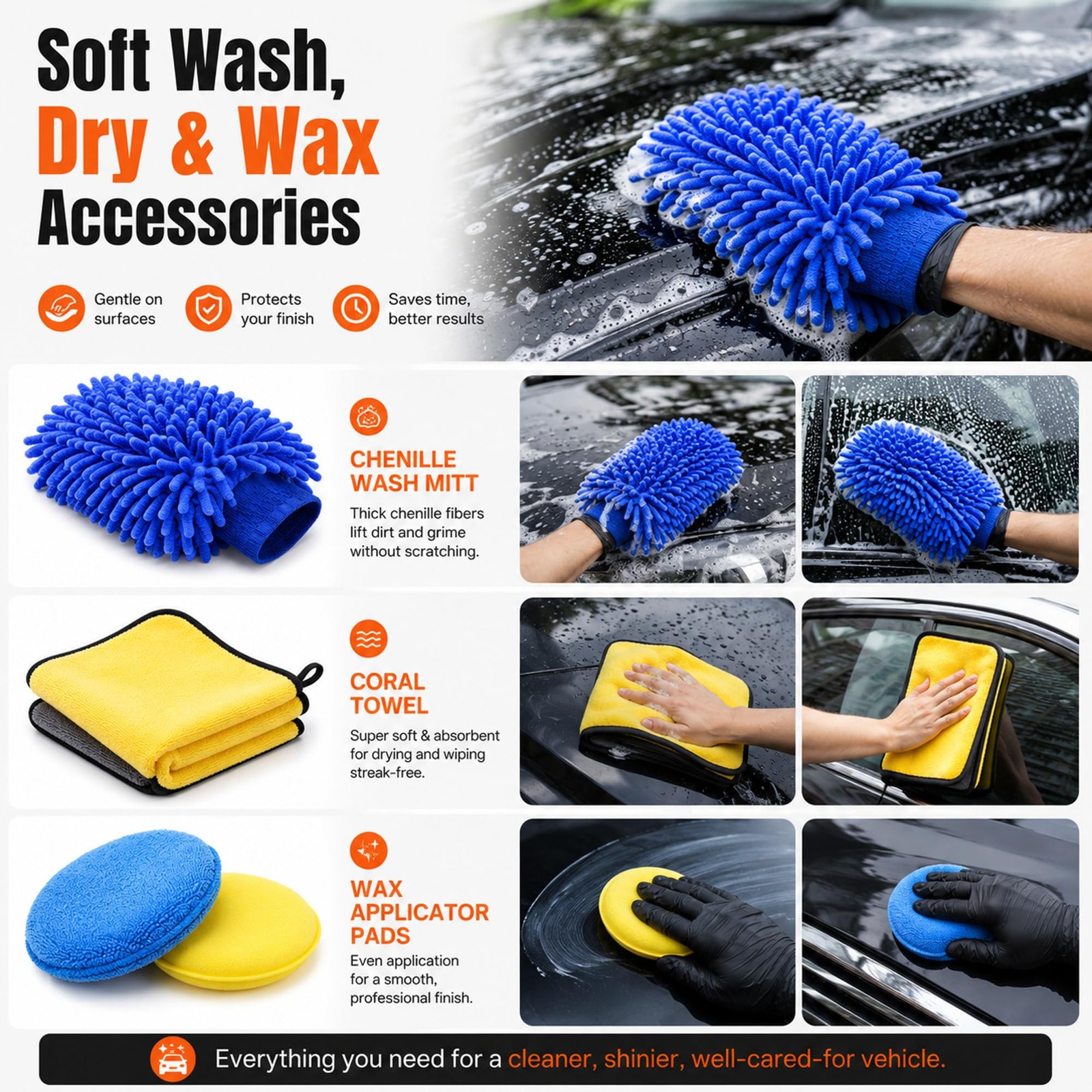 Kavon Products 18-Piece Car Detailing Kit – Complete Interior Detailing…