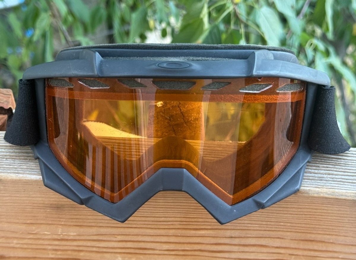 Oakley Proven Over The Glass OTG Goggles Black Motocross MX Ski Snow Persimmon