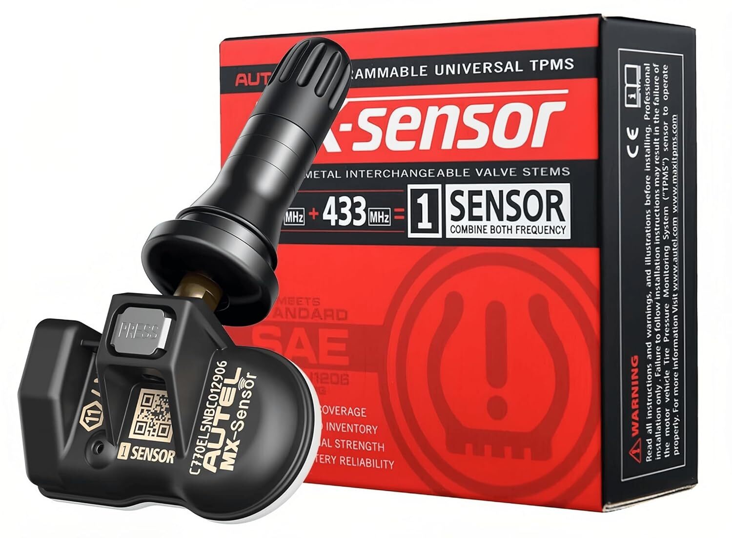 4PCS Autel MX-Sensor TPMS Sensor 315MHz 433MHz Tyre Pressure Monitor System Tool