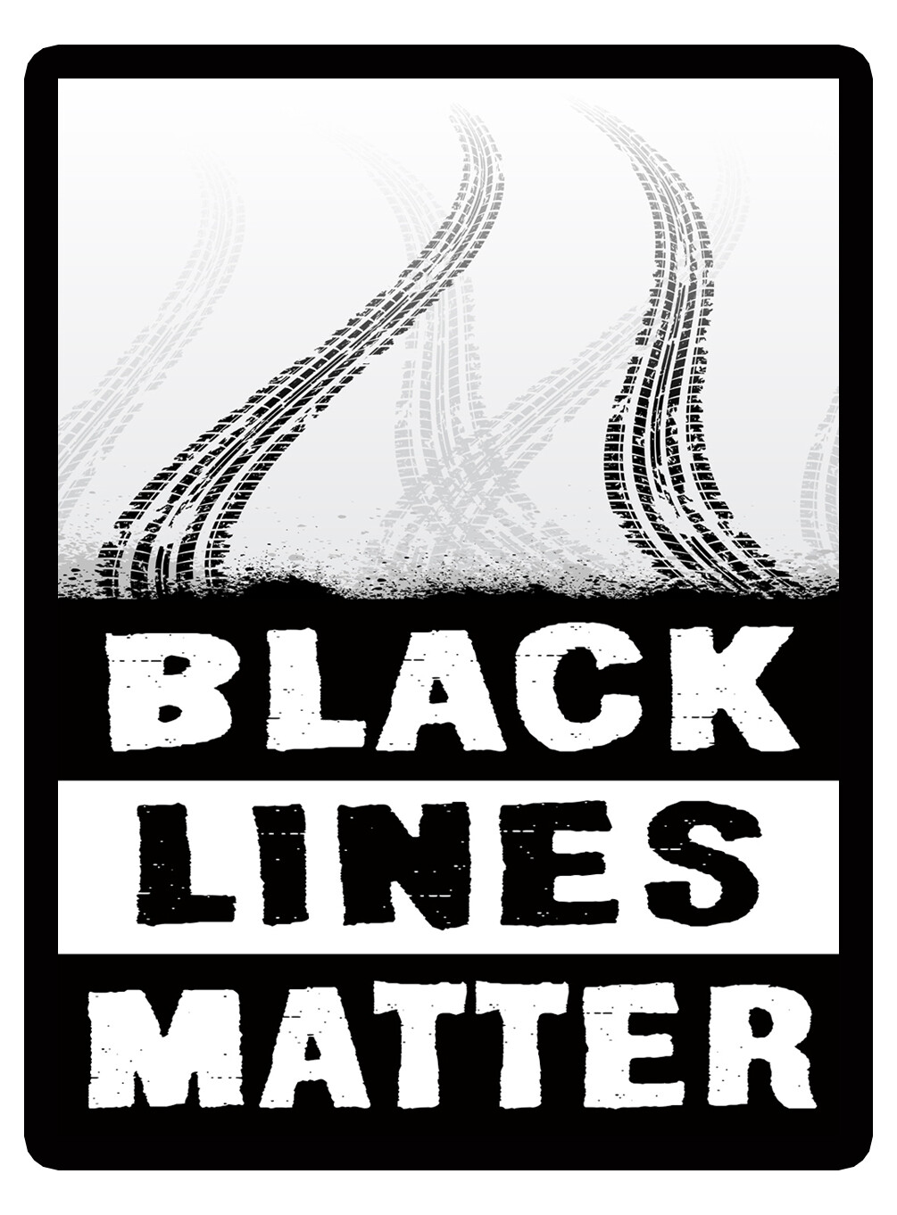 BLACK LINES MATTER 3.5″X5″ vinyl car sticker decal BLM Funny TOOL BOX
